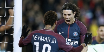 Doblete de Cavani en la Liga de Campeones