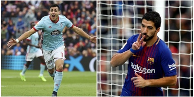 Goles uruguayos en Bar�a- Celta: Su�rez y Maxi G�mez