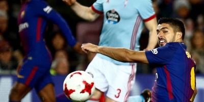 Barcelona aplasta al Celta; Luis Su�rez anot� uno de los goles y lleg� a los 400