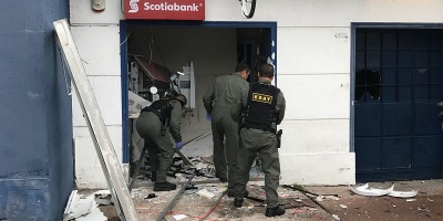Explotaron con gas un cajero autom�tico en la zona del Malv�n Nuevo