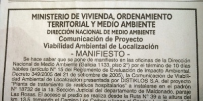 Nacionalistas cuestionaron proyecto de planta de residuos hospitalarios en Maldonado