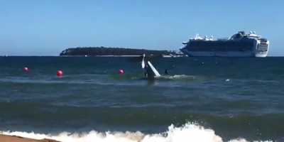 Amerizaje forzoso la Playa Mansa; Tres tripulantes ilesos