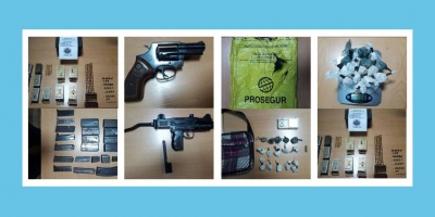 La Polic�a incaut� armas, municiones y droga
