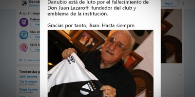 Falleci� Juan Lazaroff uno de los fundadores de Danubio