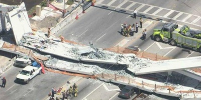 Varios muertos por derrumbe de puente peatonal en Miami