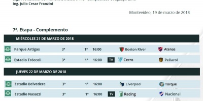 Jugar�n mi�rcoles y jueves partidos suspendidos el domingo