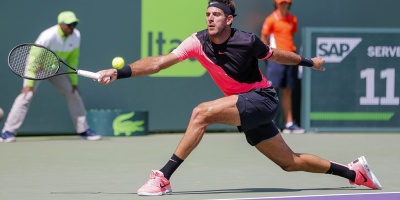 Del Potro-Isner y Ostapenko-Collins, semifinales en Miami