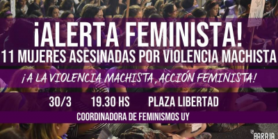 Coordinadora de Feminismos se moviliza en Montevideo