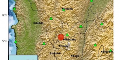 Dos sismos de magnitud 6,2 y 5,4 sacuden el centro de Colombia