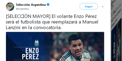 Enzo P�rez sustituye al lesionado Lanzini en la selecci�n argentina