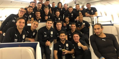 La selecci�n Uruguaya ya est� rumbo a Rusia