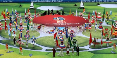 Se inici� el Mundial de f�tbol 2018 con una breve ceremonia