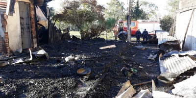 Dos mujeres fallecieron al incendiarse una vivienda en Artigas