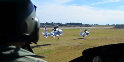 Fuerza Area realiza entrenamiento con helicpteros en Colonia