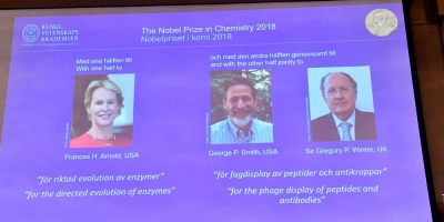 Nobel Qu�mica para Arnold, Smith y Winter por avances en desarrollo prote�nas