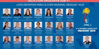 Uruguay con plantel confirmado para el Mundial Sub 17