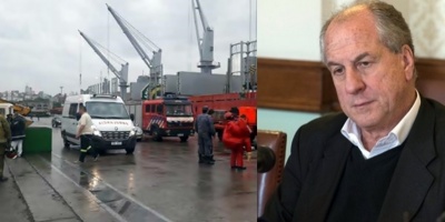 Investigan la muerte de dos trabajadores en el Puerto de Montevideo por presunto escape de amonaco; portuarios realizan paro.