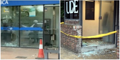 Son dos los cajeros atacados; hay cuatro detenidos
