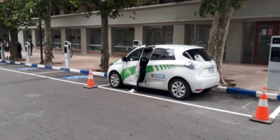 Se instal la primera estacin de recarga de vehculos elctricos en Montevideo.