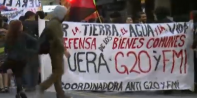 Incidentes y vandalismo en marcha contra el "G20" en Montevideo