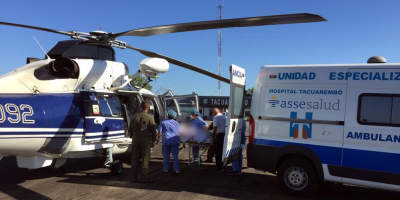 Fuerza Area debi realizar un traslado de urgencia de un nio desde Tacuaremb