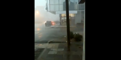 Una turbonada dej importantes destrozos en la zona comercial de Ro Branco