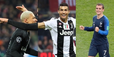 Cristiano, Griezmann y Mbappe, candidatos a Mejor Jugador en los Globe Soccer