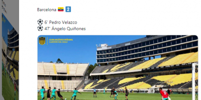 Pearol cay ante Barcelona de Ecuador 2-1