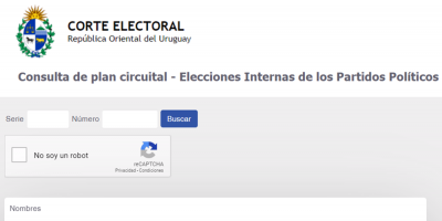 Corte Electoral habilit� la consulta del plan circuital para saber d�nde votar