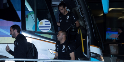 Uruguay lleg a Salvador, escenario de su partido de cuartos ante Per