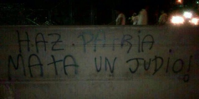 Aparecieron pintadas anti semitas en Ciudad de la Costa