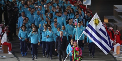 Uruguay en el desfile de los Juegos Panamericanos de Lima 2019
