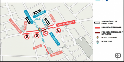Realizar�n cambios en la circulaci�n en la zona de Camino Carrasco