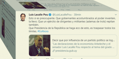 Lacalle Pou: Presidencia "traspas todos los lmites