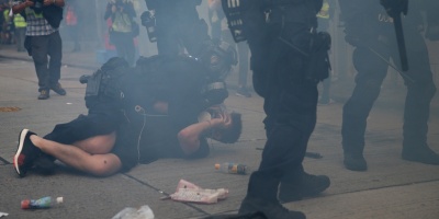 Nuevas escenas de caos en Hong Kong durante protesta no autorizada