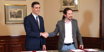 Socialistas e izquierda logran acuerdo para Gobierno de coalicin en Espaa