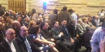 Daniel Martnez y Luis Lacalle Pou coincidieron en el acto de conmemoracin de la Noche de los Cristales Rotos