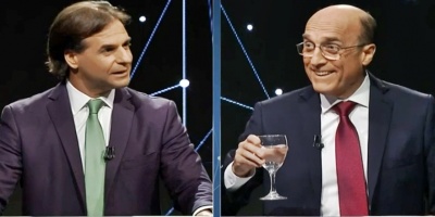 Un debate final con idas y vueltas entre Martnez y Lacalle Pou