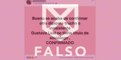 Es falso que Gustavo Leal no tiene el ttulo de socilogo