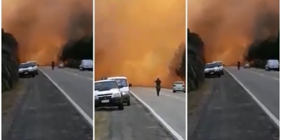 Cinco dotaciones de Bomberos trabajan para controlar incendio en Rocha