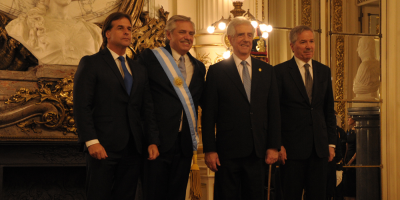 Vzquez y Lacalle Pou saludaron al presidente de Argentina, Alberto Fernndez