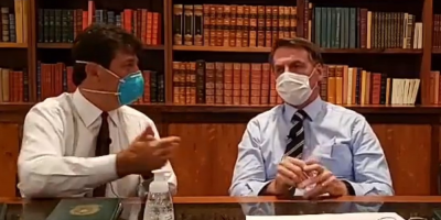 Bolsonaro realiz una emisin en vivo con tapabocas y pidi no ir a protestas