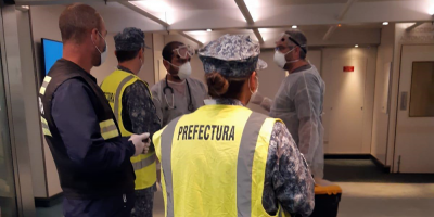 Prefectura est realizando controles de pasajeros con sntomas sospechosos de Coronavirus