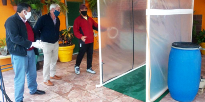 Presentaron en San Jos un prototipo de tnel "sanitizante" para la desinfeccin de personas y vehculos