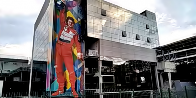 El Autdromo de Interlagos celebra sus 80 aos con un mural gigante de Senna