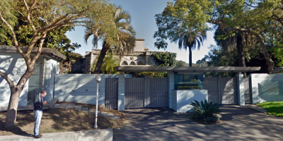 Intentaron incendiar un autom�vil frente a la Residencia presidencial de Su�rez y Reyes