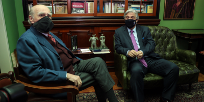 El canciller Bustillo se reuni� con los expresidentes Sanguinetti y Lacalle