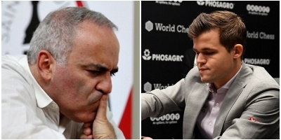 Kasp�rov y Carlsen se enfrentar�n por primera vez en 16 a�os