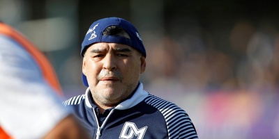 Maradona entrena a Gimnasia por primera vez desde la vuelta a las pr�cticas