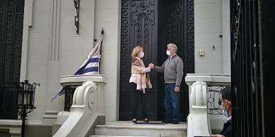 La intendenta electa, Carolina Cosse, se reuni� con el ex presidente Tabar� V�zquez